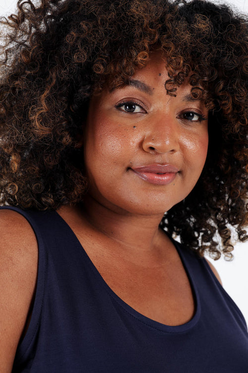 Débardeur uni en viscose-Paprika-5