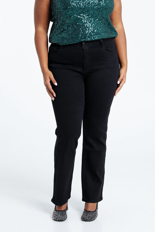 Jeans droit Mia L32-Paprika-1