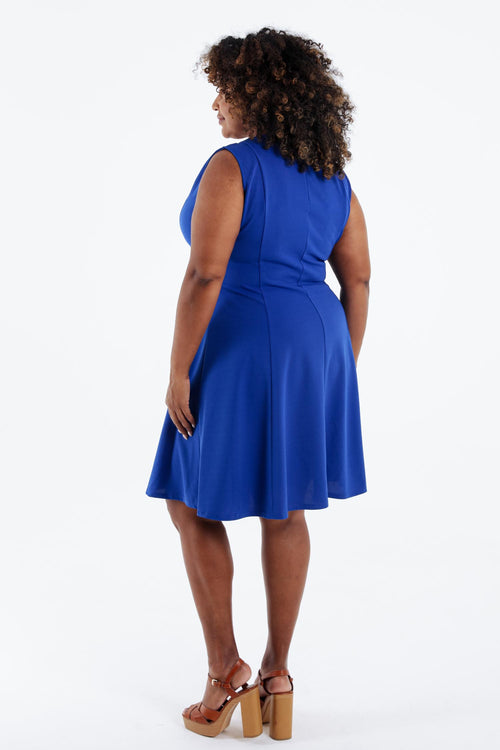 Robe patineuse unie-Paprika-2