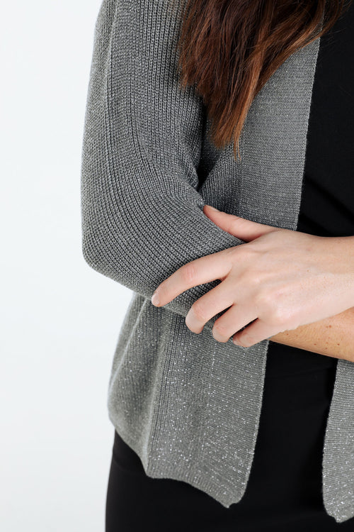 Cardigan en viscose avec lurex-Paprika-5