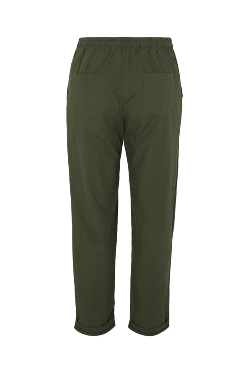 Pantalon boyfit en coton uni avec poches-Paprika-11