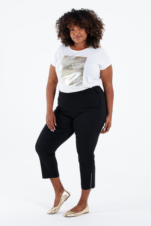 Pantalon bengaline 3/4 uni-Paprika-7