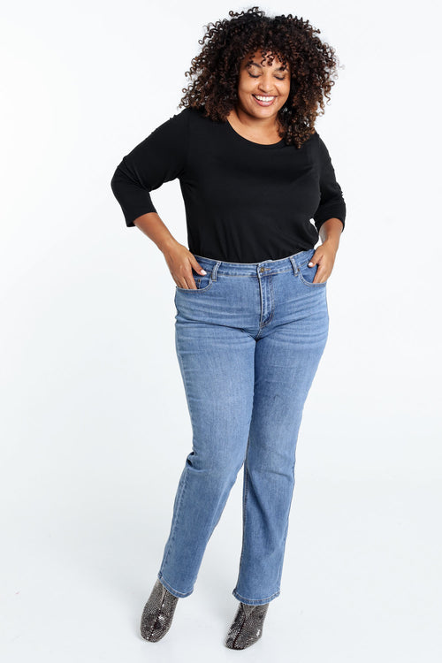 Jeans droit Mia L32-Paprika-7