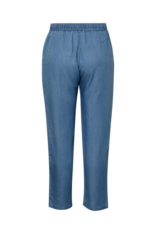 Pantalon en tencel uni-Paprika-11