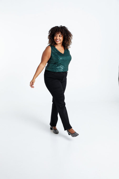 Jeans droit Mia L32-Paprika-9