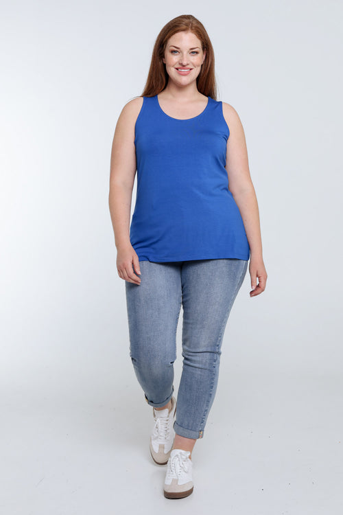 Débardeur uni en viscose-Paprika-9