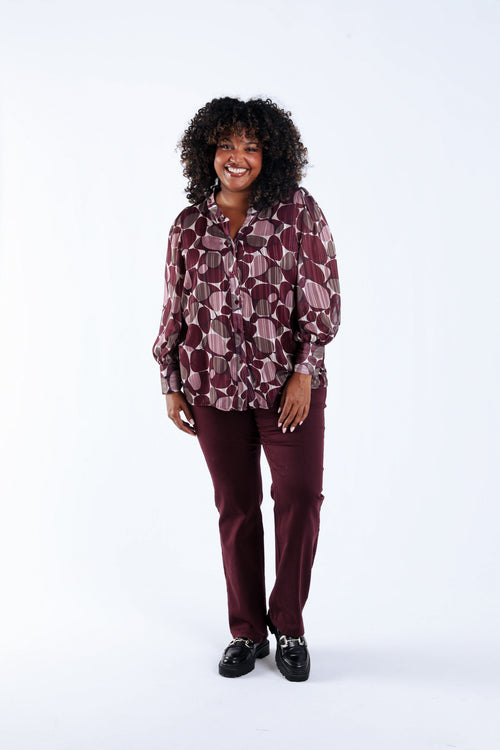 Pantalon droit Mia L 32-Paprika-6