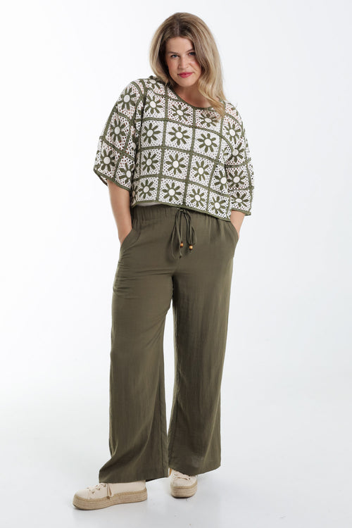 Pull macramé bicolore-Paprika-7