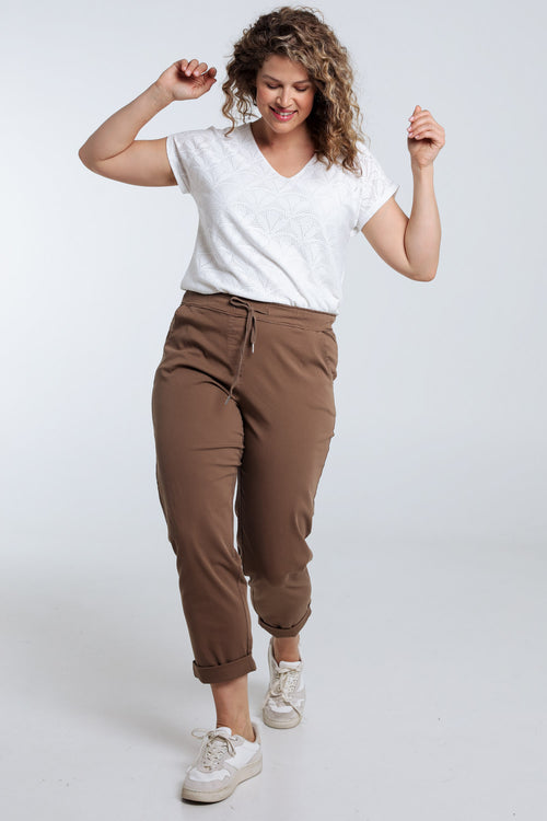 Pantalon chino en coton uni-Paprika-7