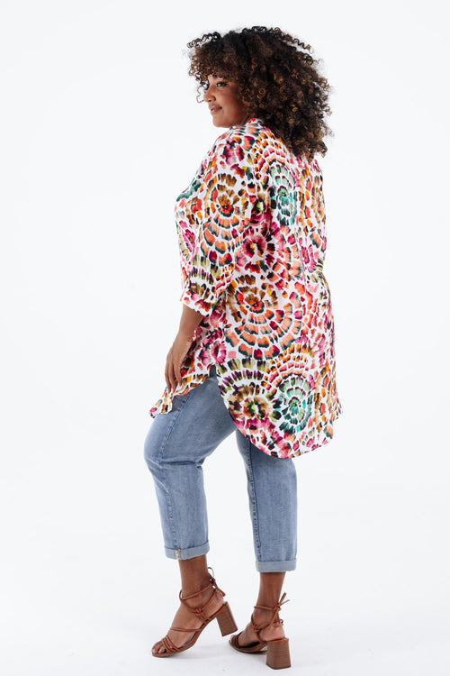 Chemise longue en viscose-Paprika-2