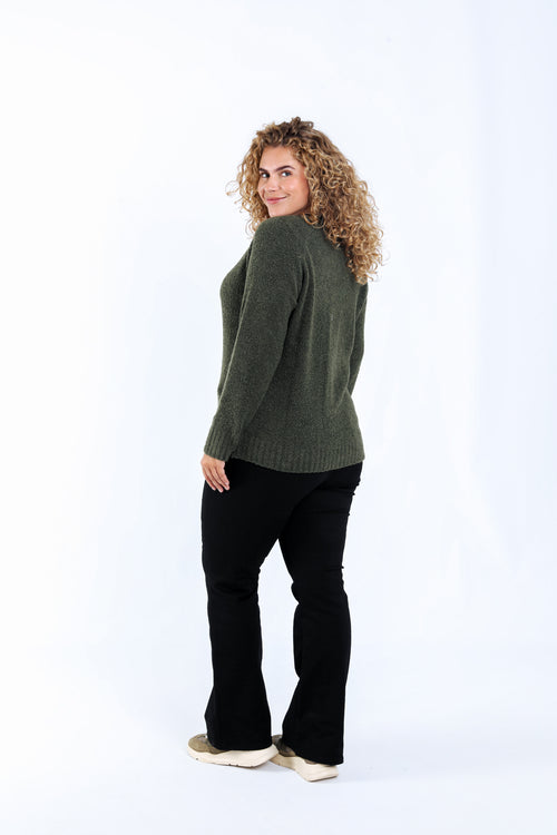 Pull maille bouclette uni-Paprika-2