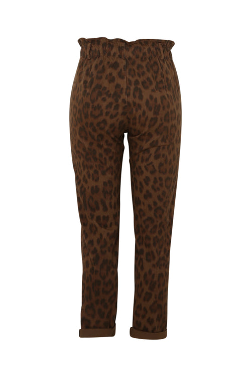 Pantalon en coton imprimé peau de bête-Paprika-11
