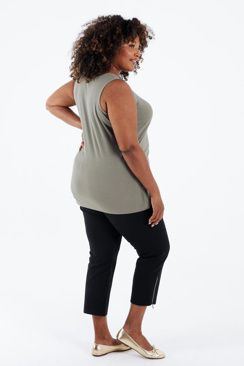 Débardeur uni en viscose-Paprika-2