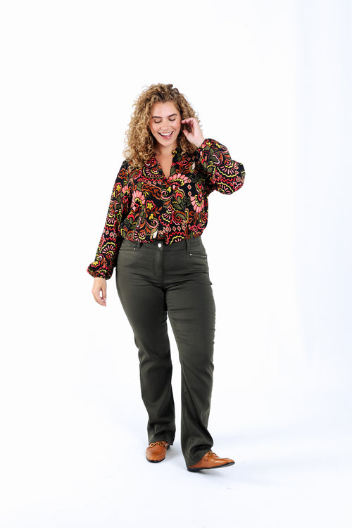 Pantalon droit Mia L 32-Paprika-7