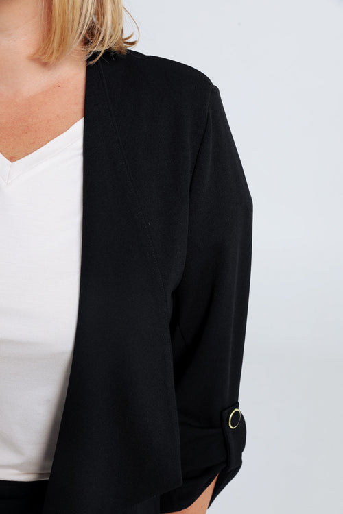 Veste unie avec manches retroussables-Paprika-3