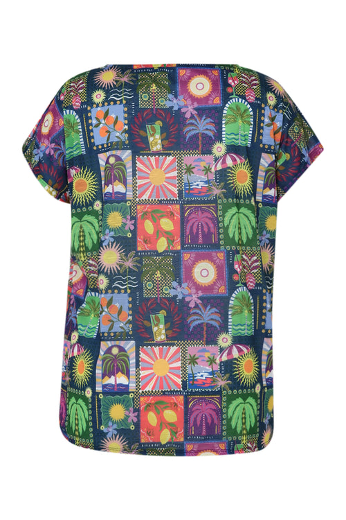 T-shirt à imprimé jungle-Paprika-11