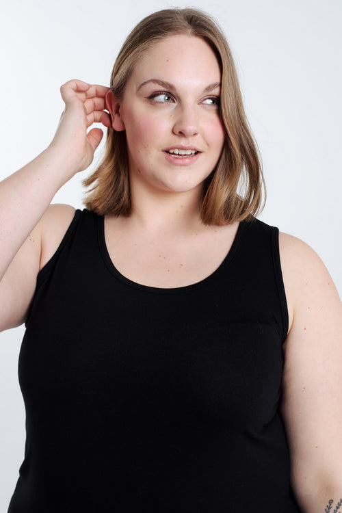 Débardeur uni en viscose-Paprika-4