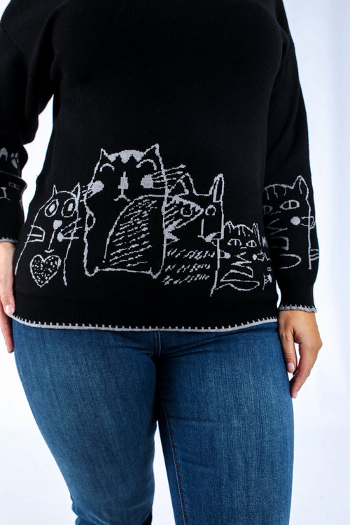 Pull imprimé chats-Paprika-4