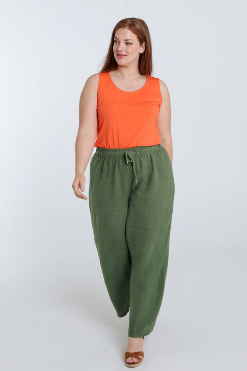 Débardeur uni en viscose-Paprika-7