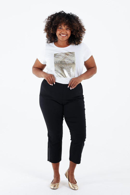 Pantalon bengaline 3/4 uni-Paprika-9