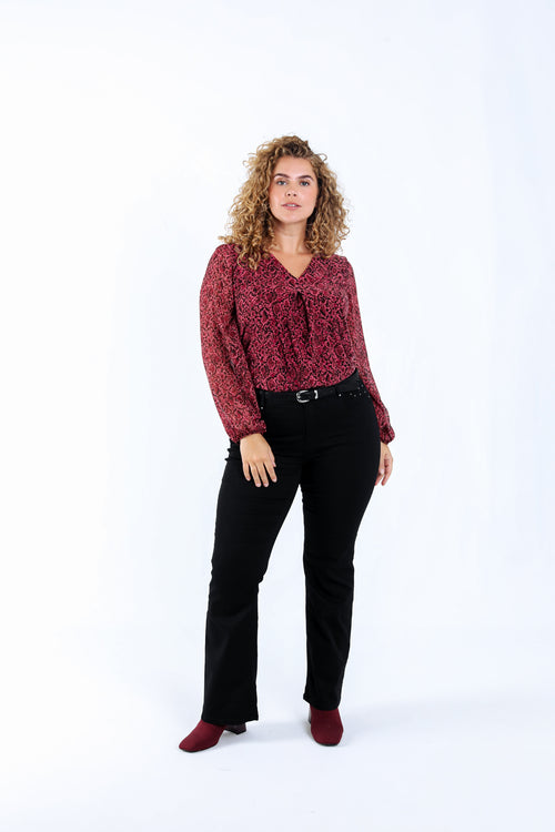 Pantalon bootleg Lara L 32-Paprika-1