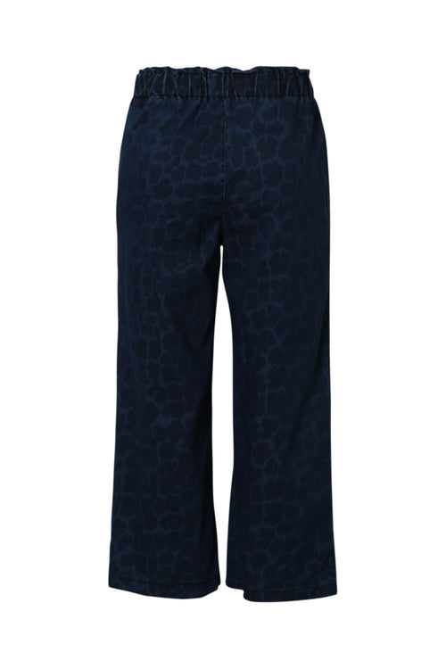 Jeans large 3/4 imprimé peau de bête-Paprika-11