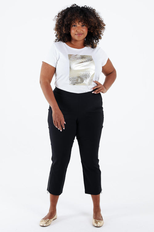 Pantalon bengaline 3/4 uni-Paprika-8