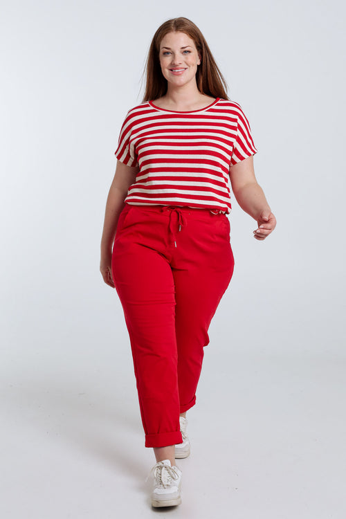 Pantalon chino en coton uni-Paprika-8