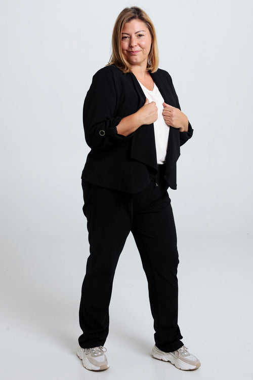 Veste unie avec manches retroussables-Paprika-7