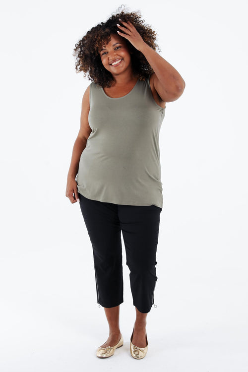 Débardeur uni en viscose-Paprika-7