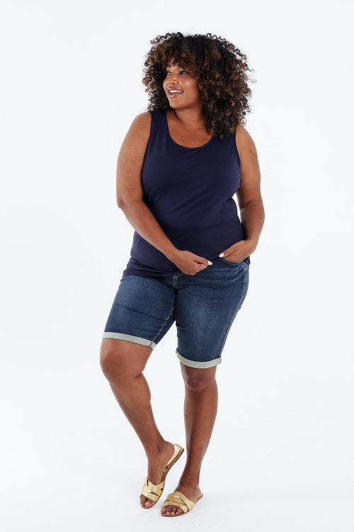 Débardeur uni en viscose-Paprika-8