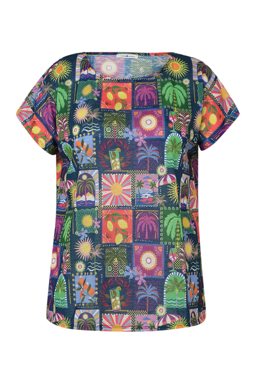 T-shirt à imprimé jungle-Paprika-10