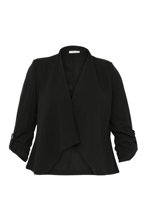 Veste unie avec manches retroussables-Paprika-9