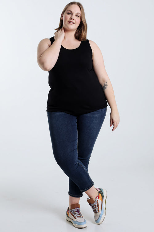 Débardeur uni en viscose-Paprika-8