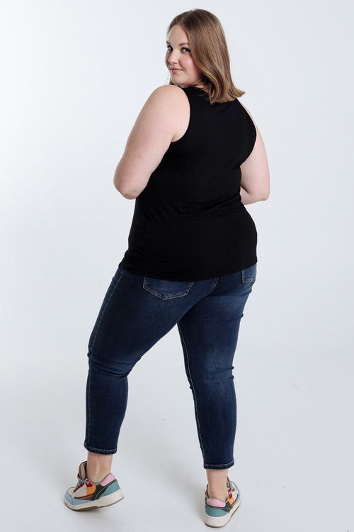 Débardeur uni en viscose-Paprika-2