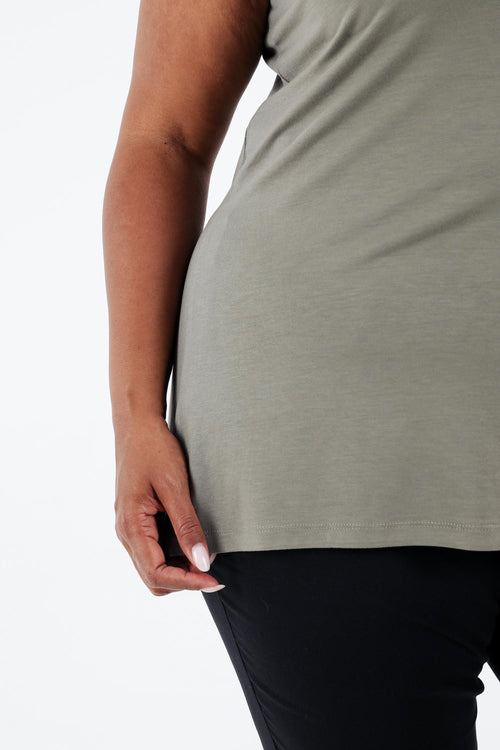 Débardeur uni en viscose-Paprika-4