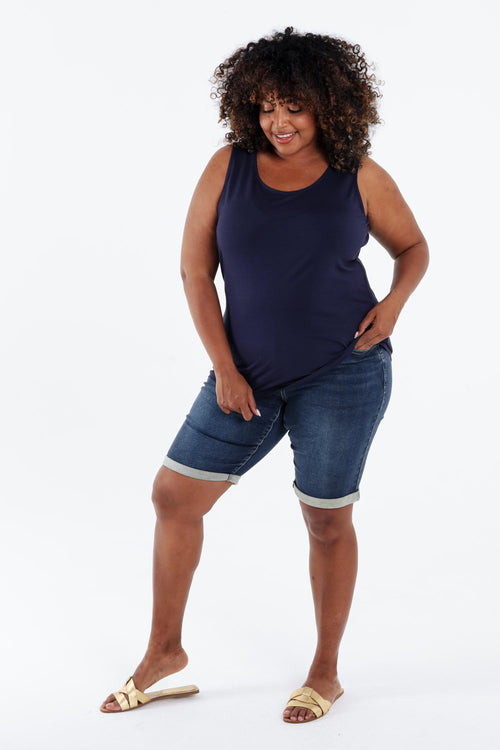 Débardeur uni en viscose-Paprika-7