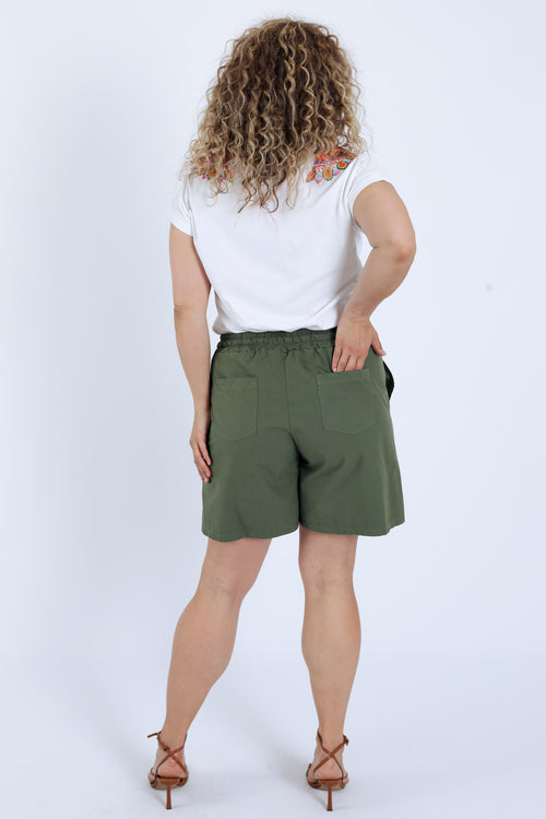 Short en coton uni-Paprika-2