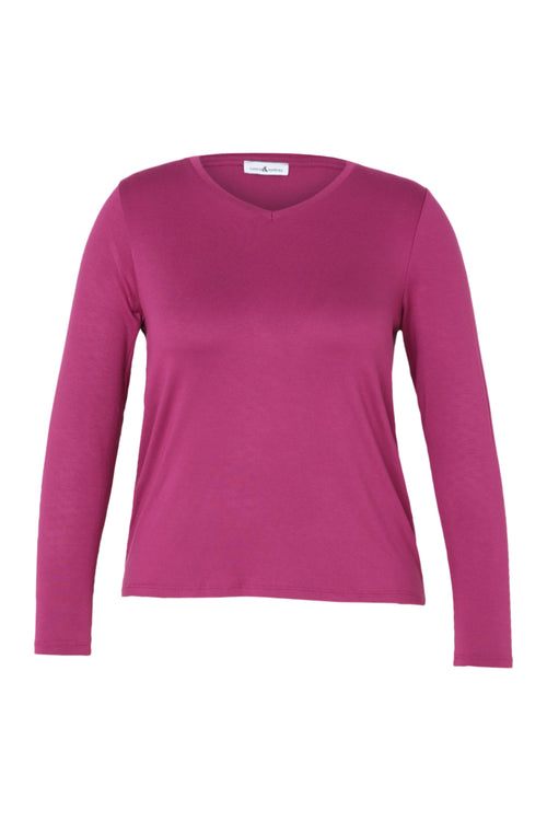 T-shirt basique uni en viscose-Paprika-10