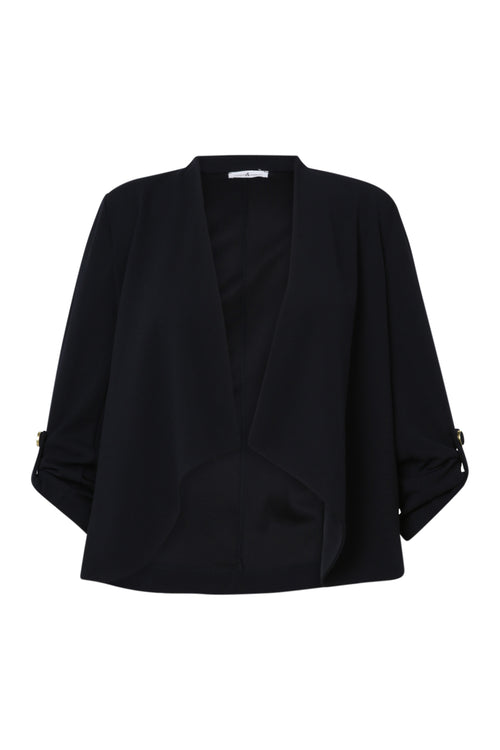 Veste unie avec manches retroussables-Paprika-9