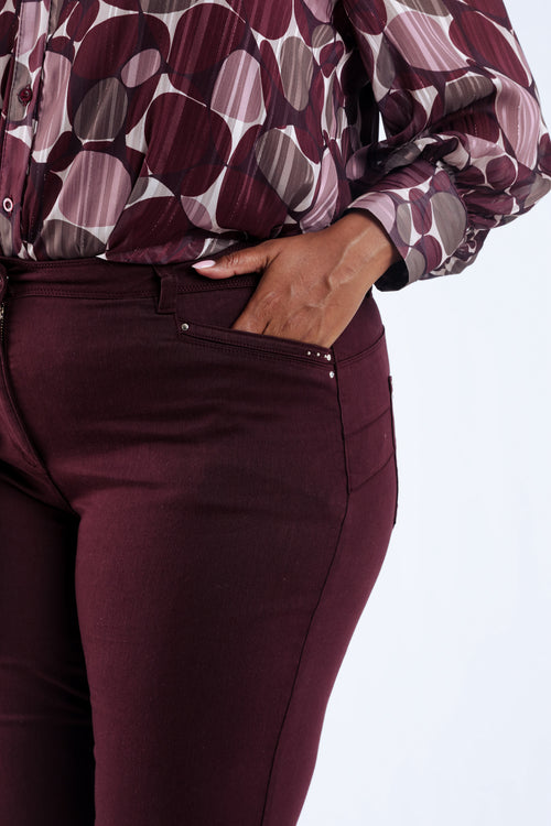 Pantalon droit Mia L 32-Paprika-3