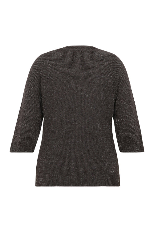 Pull uni avec lurex-Paprika-2