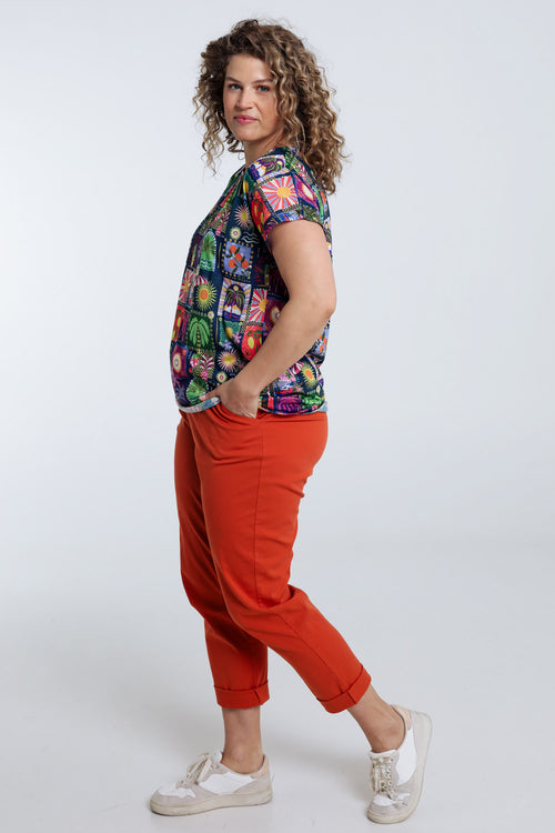 T-shirt à imprimé jungle-Paprika-8