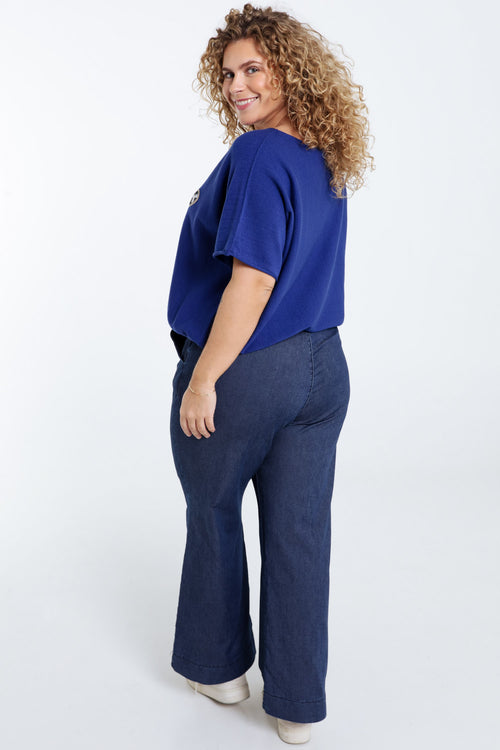 Pull cape uni avec coeur-Paprika-2