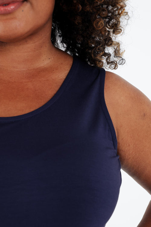 Débardeur uni en viscose-Paprika-3