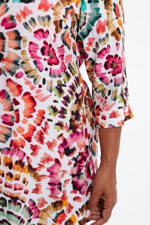 Chemise longue en viscose-Paprika-6