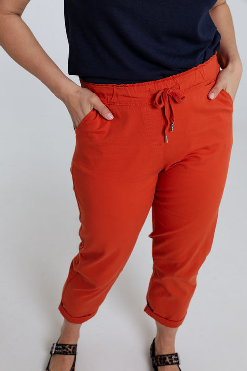Pantalon chino en coton uni-Paprika-6