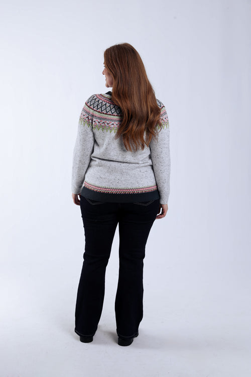 Pull motif jacquard-Paprika-3
