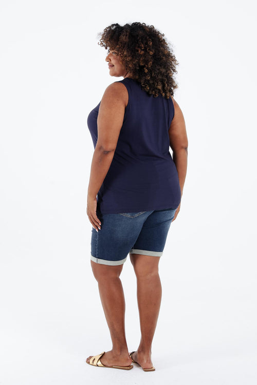 Débardeur uni en viscose-Paprika-2