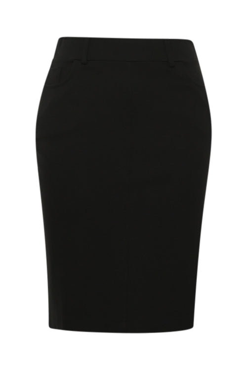 Jupe crayon en viscose unie-Paprika-8